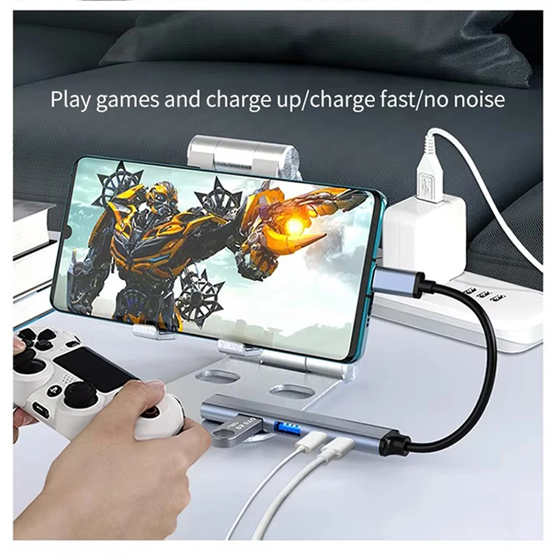 5 في 1 Ultra Slim Type C USB Hub 100W PD محطة إرساء USB 2.0 3.0 الفاصل لهاتف MacBook Pro Mac Mini Mac