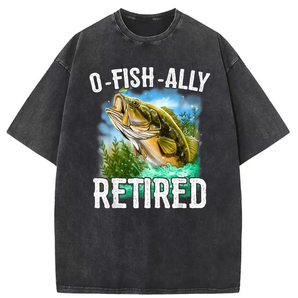 O Fish Ally Retired T-Shirt Funny Clothing Sweatshirts For Men Father Day Tshirts Man Comics Sportswears Long Sleeve Special