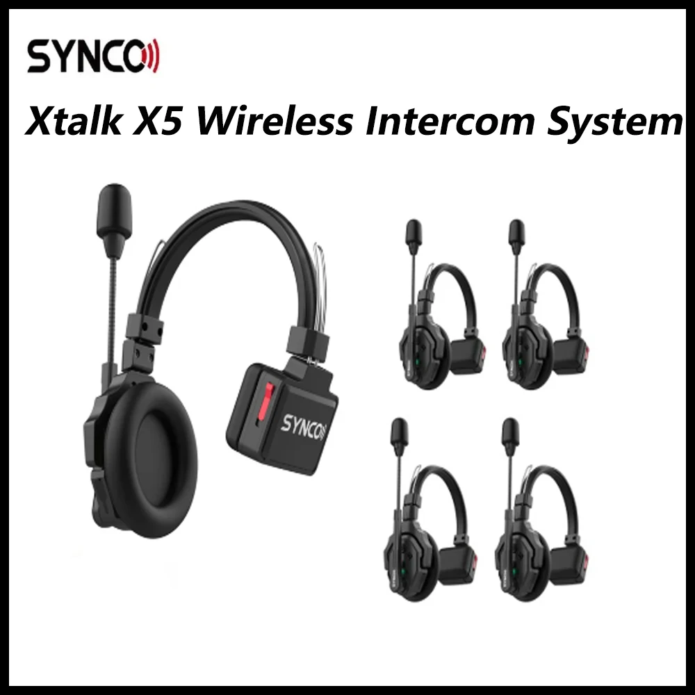 SYNCO Xtalk X2 Xtalk X5 Wireless Intercom System 2.4G Communication Headset With Battery Wireless Microphone