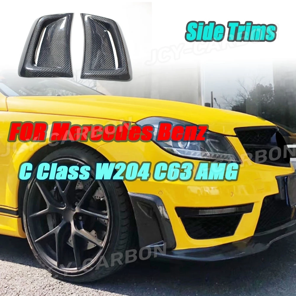 

Накладки на боковые воздухозаборники переднего бампера JCYECF из карбона для Mercedes-Benz C-класса W204 C63 AMG 2012-2014