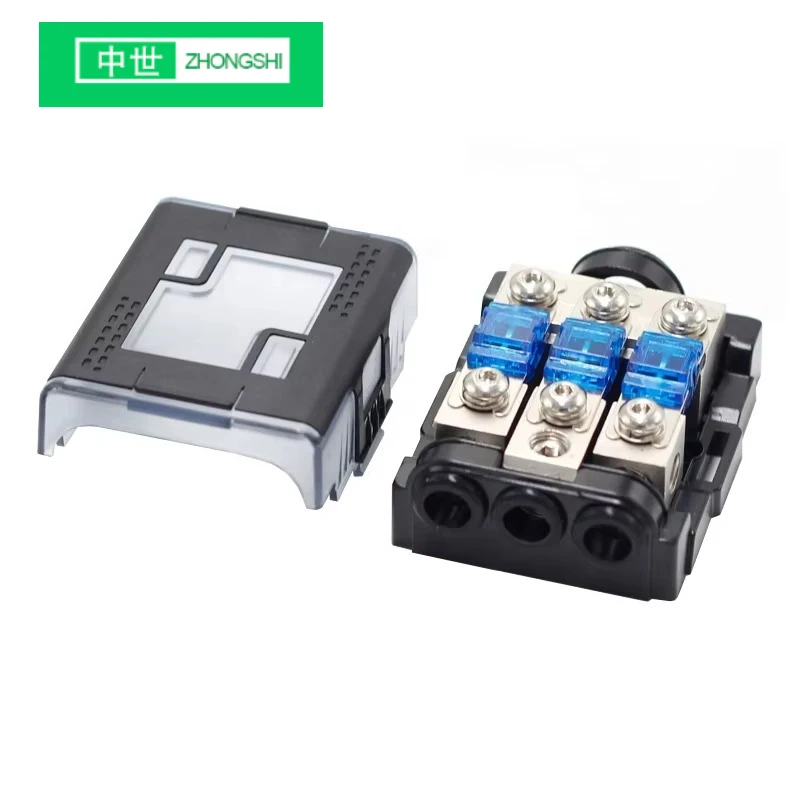 

3AFS10 12V 24V Hot Sales 3 way 1 in 3 out Dustproof AFS ANS 60A Blade Automotive Panel Mount Auto Car Audio Fuse Holder