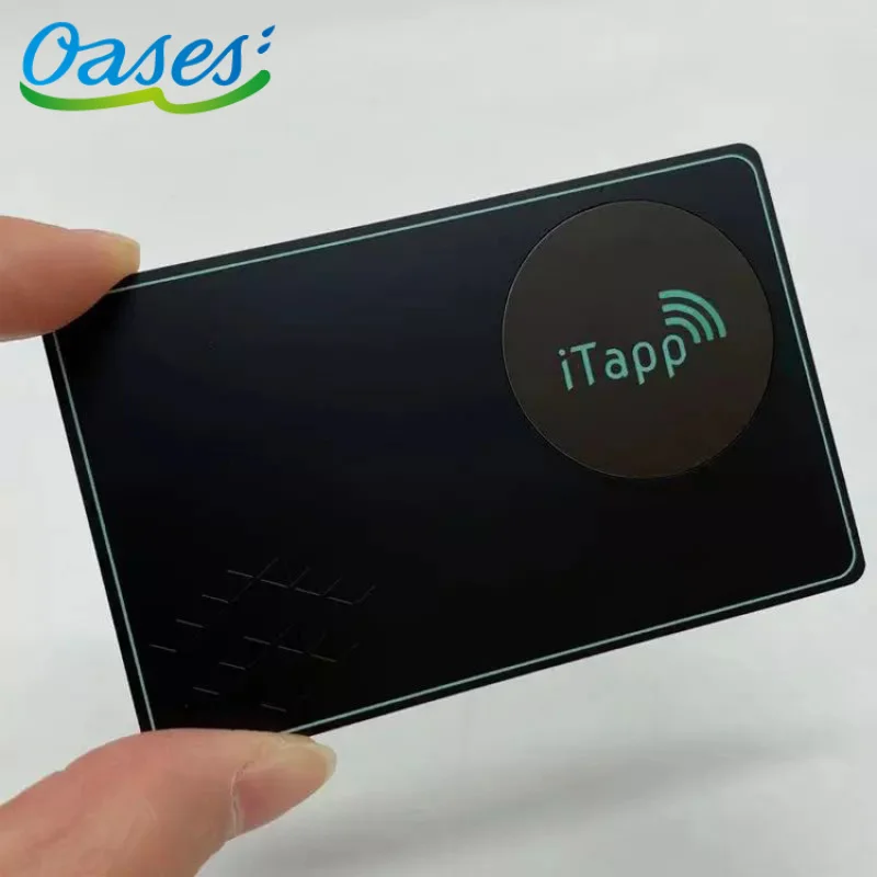 pieces Custom Stainless Steel Black Metal RFID Metal NFC CardCustom