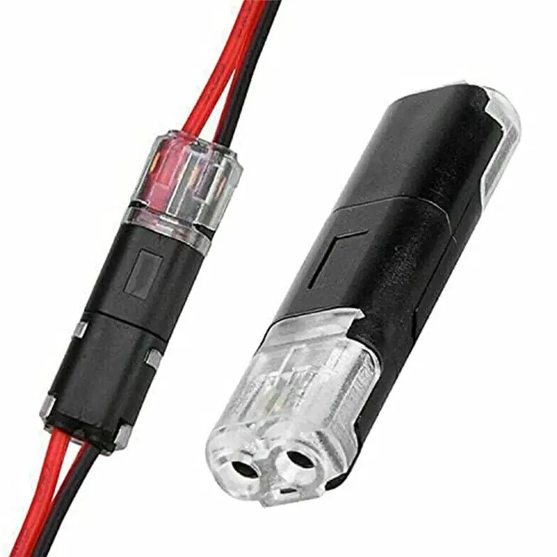 A63K& 20PCS Double-Wire Push-In Connector with Locking Buckle,Low Voltage Wire Connectors,No Wire-Stripping Required
