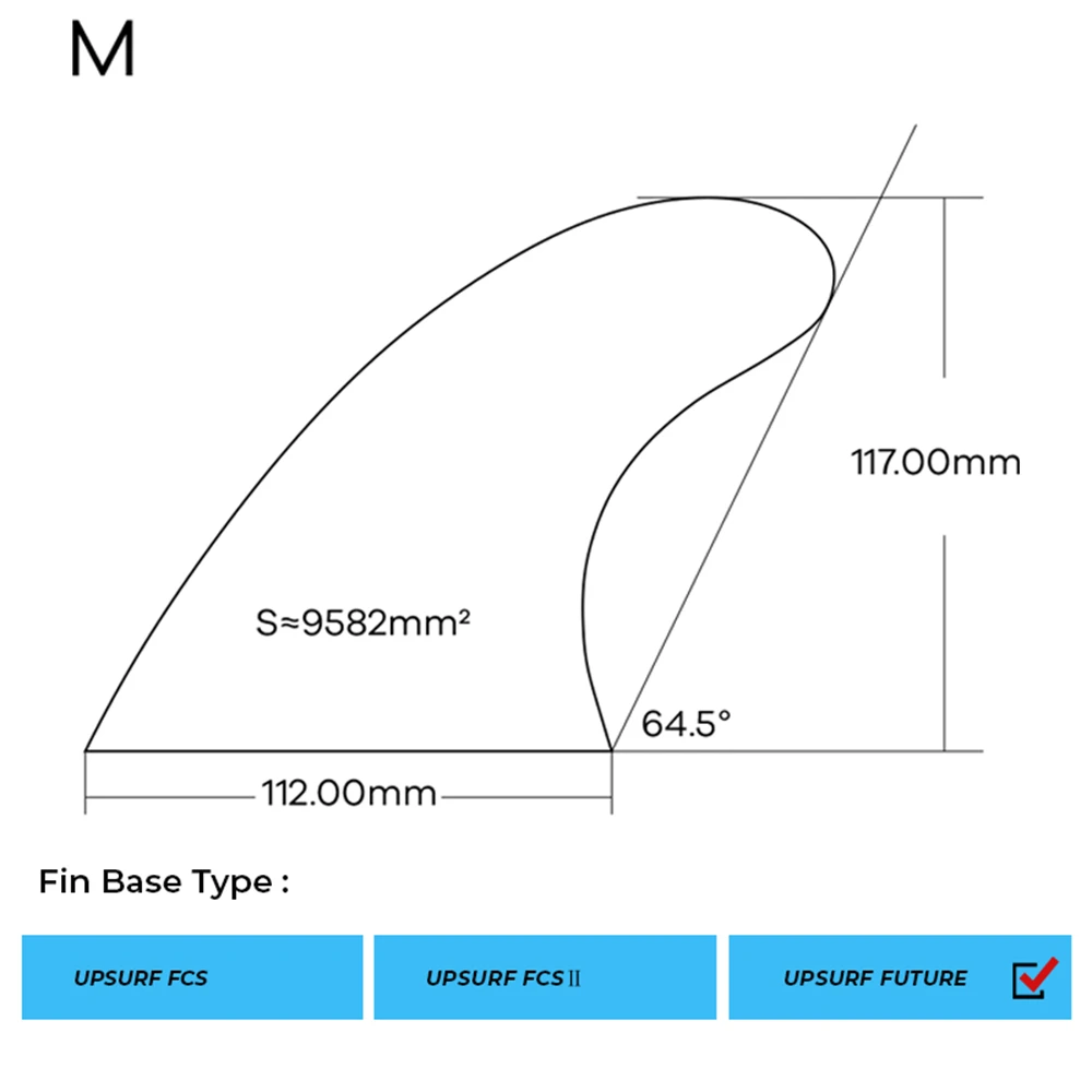 M Surfboard Fins Tri Fins Set Single Tab Thruster Carbon Fiber Surf Fins UPSURF FUTURE G5 Fins Set Surf Board Stabilizer