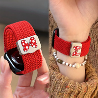 Cartoon Cute Bowknot Magnetic Strap For Apple Watch Band Ultra2 49mm 45mm 44 41 42 Correa Band For Iwatch Series 10 9 8 SE 7 6