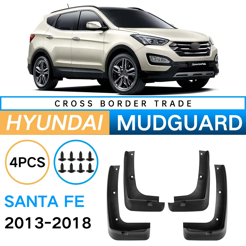 

Car Exterior Accessories for Hyundai Santa Fe 2013-2018 Mud Flaps Fits Santa Fe Splash Guards Fender Mudguard Wheel Protector