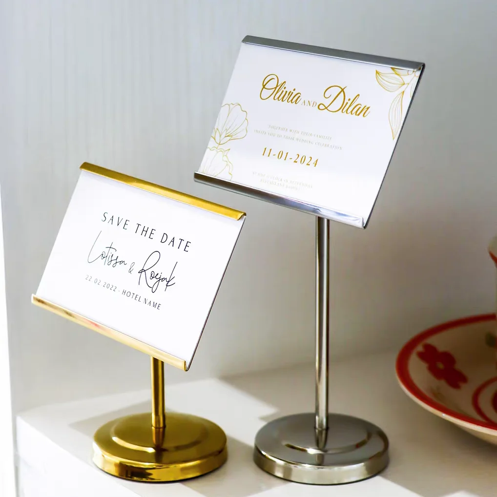 

Свадебный стол из нержавеющей стали, меню, держатель для ценников, зажимы для заметок, номер стола, держатель для карточек, подставка для дисплея