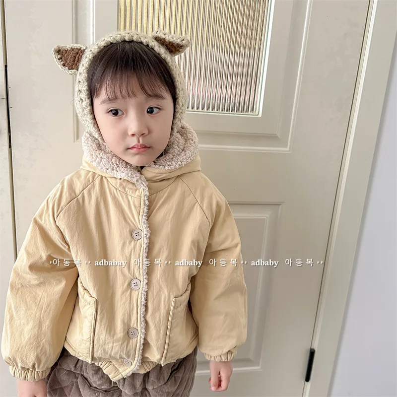 Children's Winter Hooded Jacket Baby Warm Clothes 2023 Fashion Kids Thick Coat Girls Body Warmer Clothing Boys Cotton Outerwear