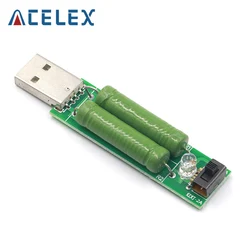 Porta USB Mini resistenza di carico a scarica Tester digitale per misuratore di tensione di corrente 2A/1A con interruttore 1A Led verde/2A Led rosso