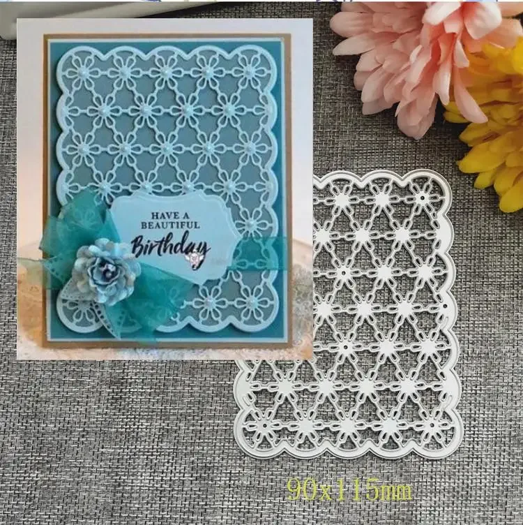 Background Frame Decorative Customized card love  Stencil Metal Cutting Dies Cut