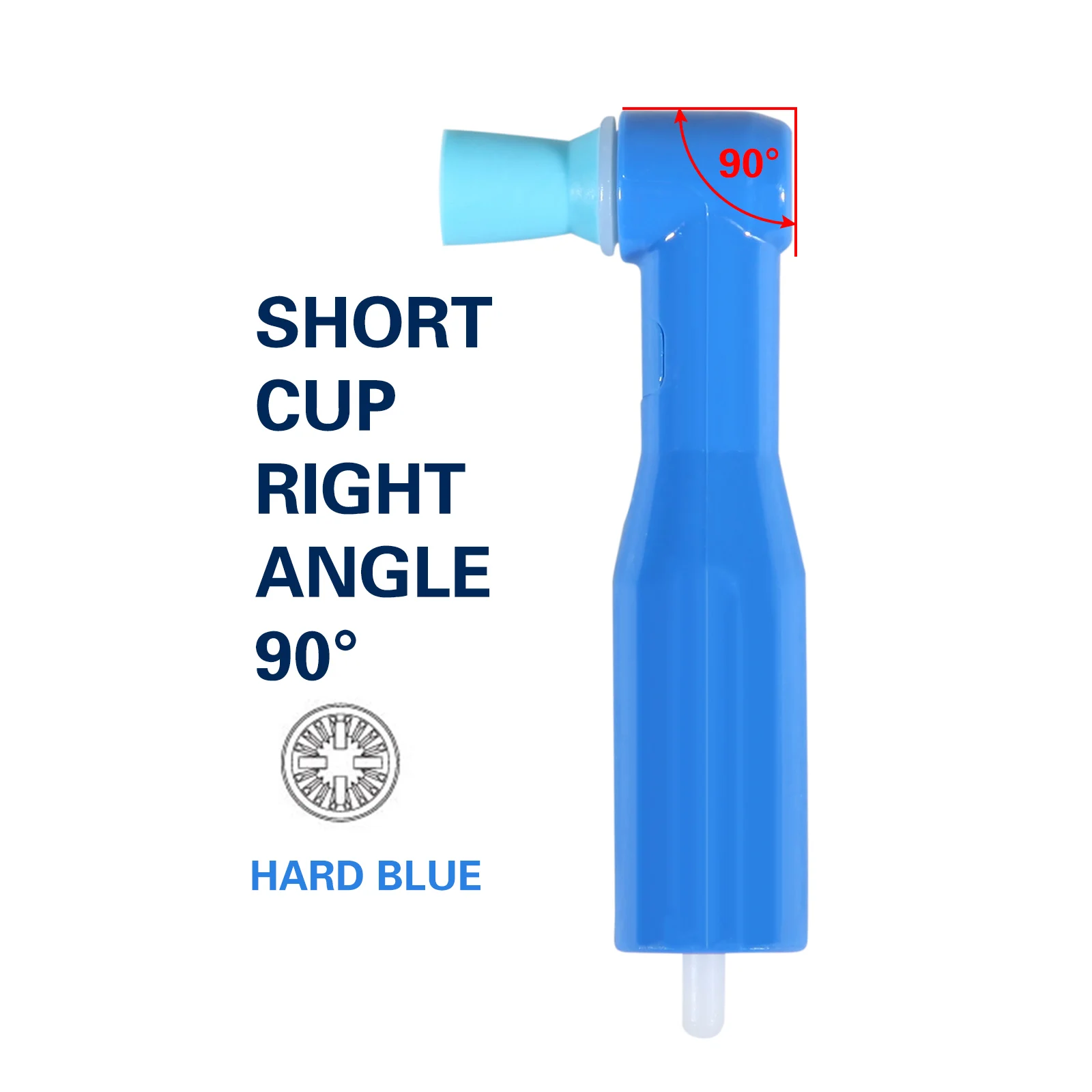 500Pcs Dental Disposable Prophy Angles Soft / Firm Cups Contra Angle 90° Latex Free Top Quality