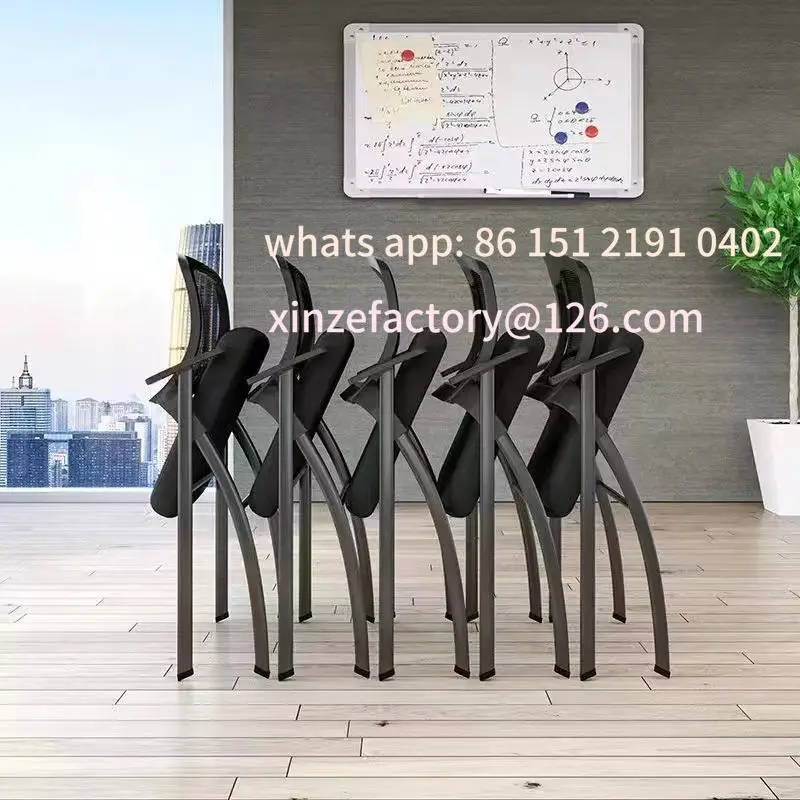 Customizable Folding training chair with desk board