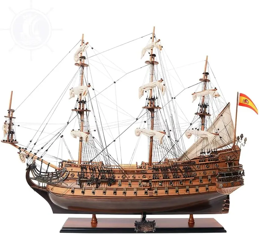 San Felipe Exclusive Edition Model Ship - Fully Assembled Ship - Premium Wood Ship Model - 37H x 12W x 37D