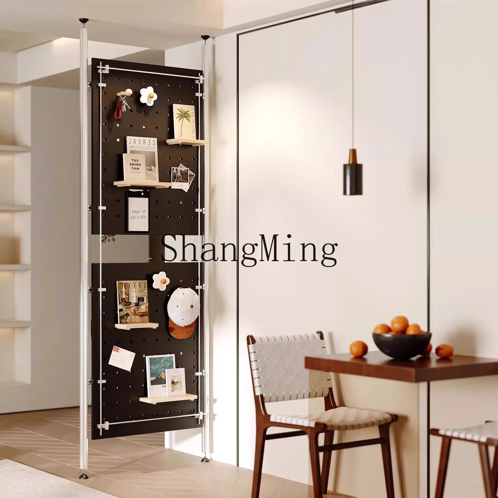 

CL Aluminum Profile Perforated Board Ceiling-Free Living Room Display Storage Hanging Rack Creative Optical Axis Screen