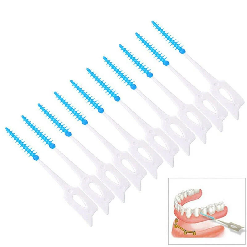 40Pcs Dental Floss Flosser Picks Ultra Thin Toothpicks Teeth Stick Interdental Brush Tooth Cleaning Dental Floss Pick Oral Care