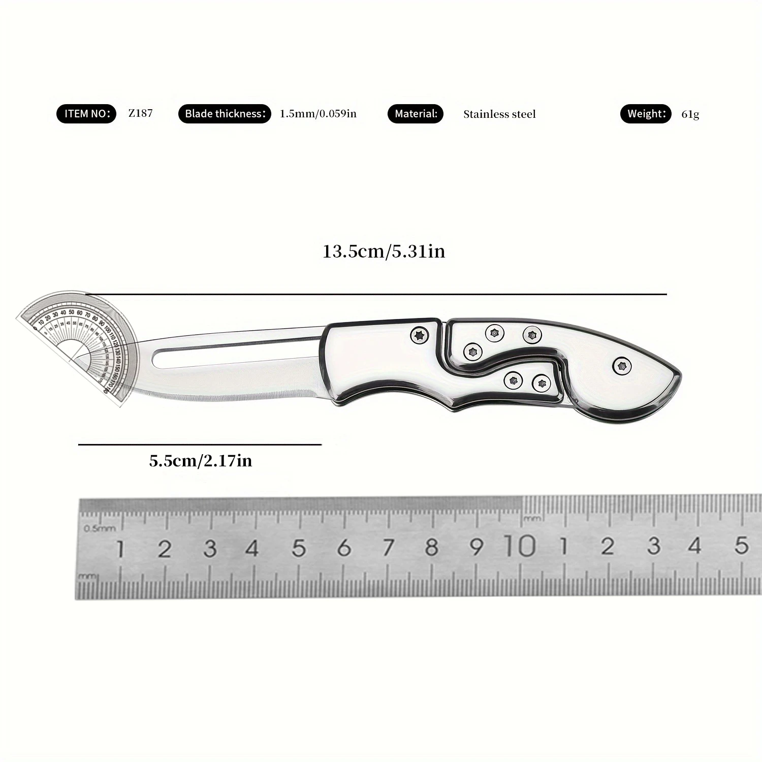 Mini pocket folding knife portable life-saving knife self-defense knife quick knife disassembly fruit knife creative folding