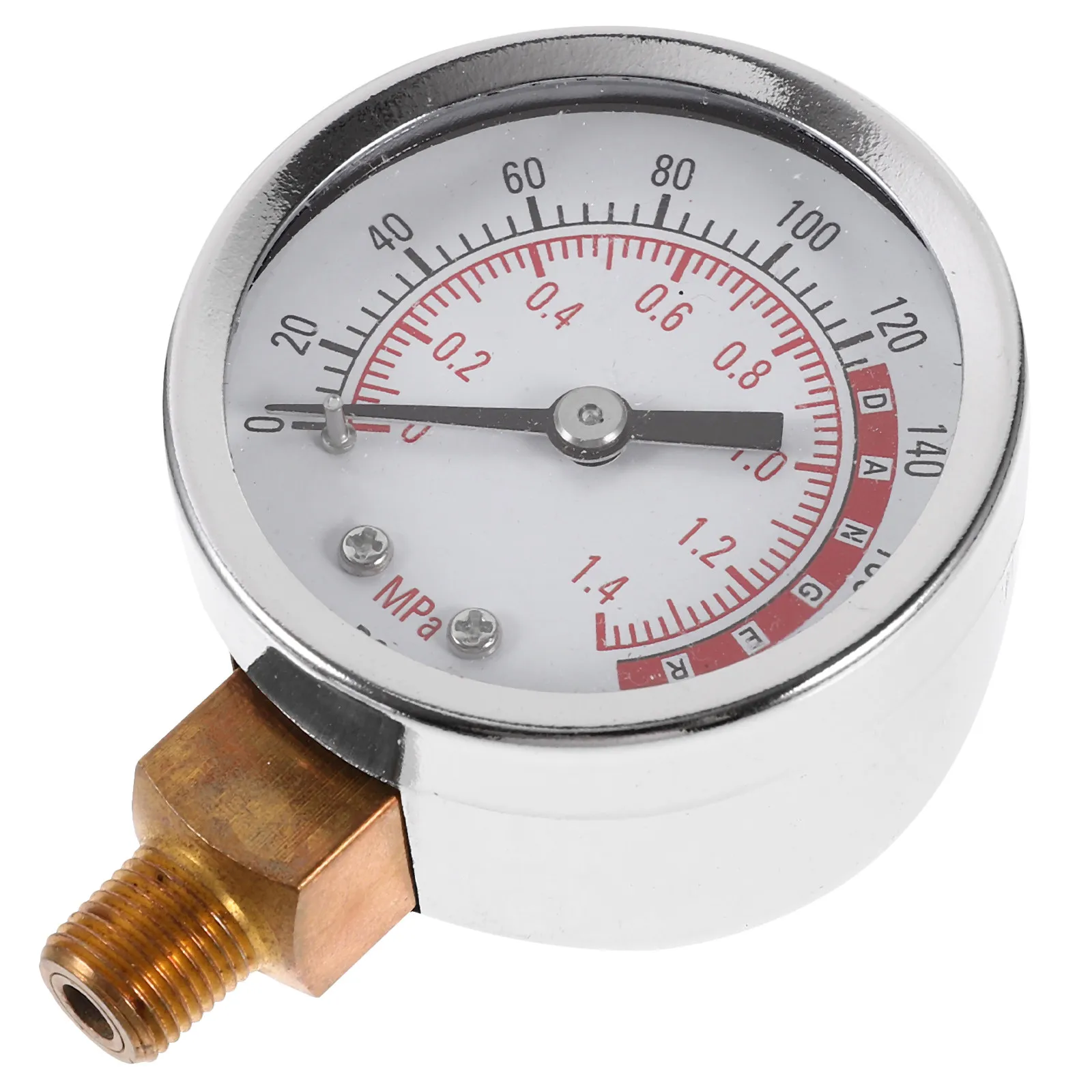 Pressure Gauge Dial Type Radial Oil Gas Replacement Bottom Connection 0-14Mpa 0-200Psi Multi Use Meter Pressure Gauge