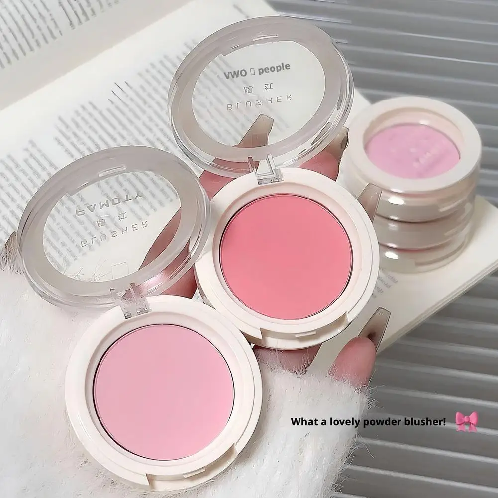 Monochrome Blush Brightening Cold Waterproof Facial Powder Makeup Natural Matte Cheek Contouring Color Blush Makeup Soft D5P5