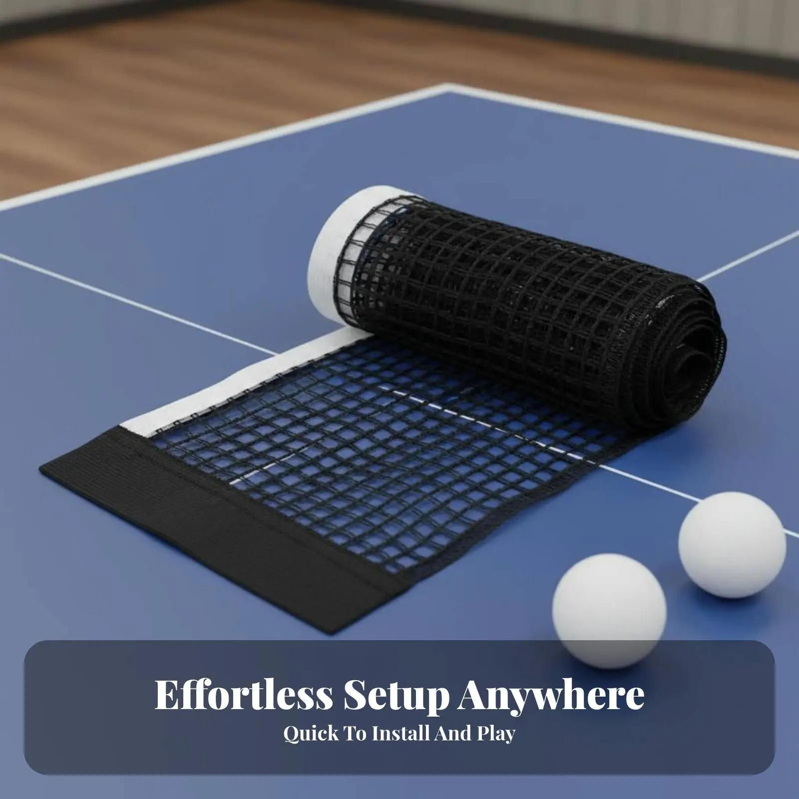 Versatile Ping Pong Net for Standard Table Tennis Tables Durable PE Net with Easy String Attachment Design