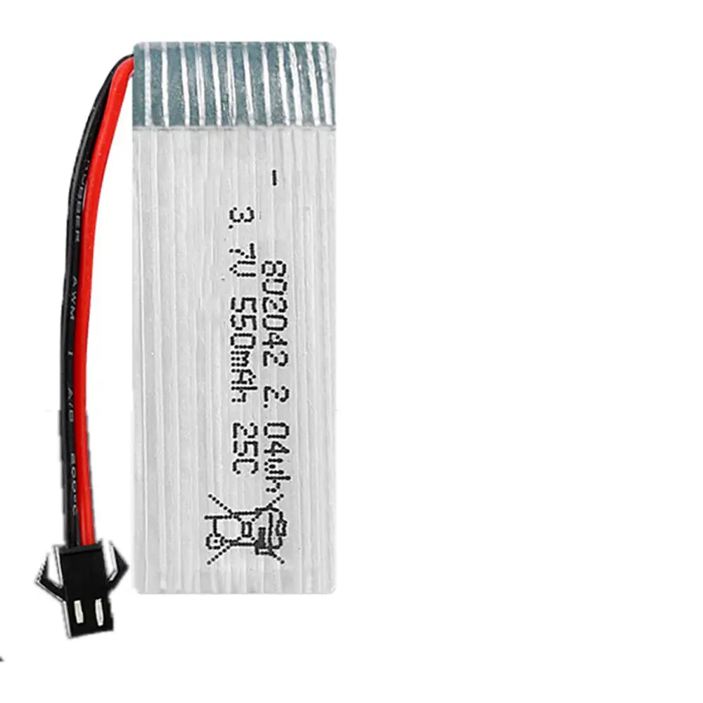 Rechargeable 3.7V 802042 20C 550Mah Li-Polymer Li Battery For Quadcopter X4/H107D X5SC  X5C Sports Drones X5SW RC Copter Drone