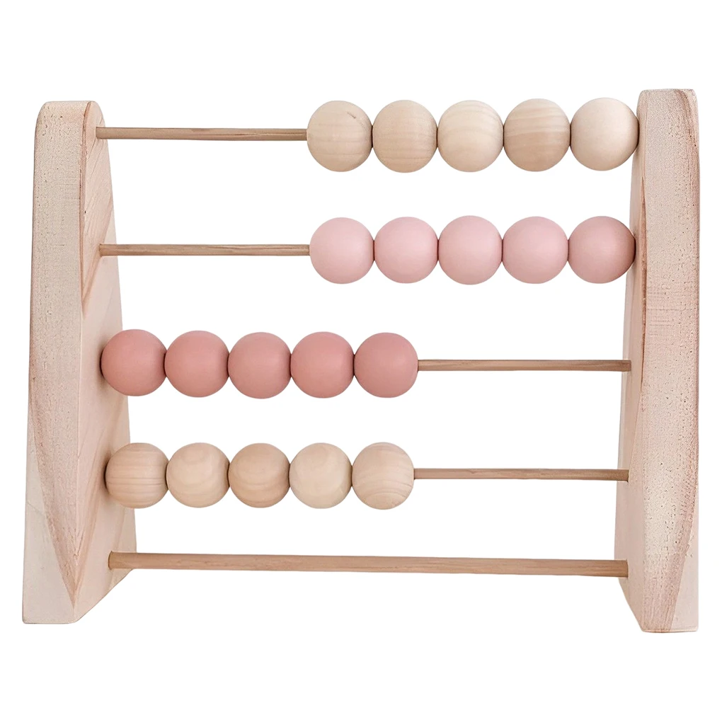 Wood Abacus Toy  for Kids Room Desktop Decoration Baby Early Learning Math Educational Toy Natural Wood Nursery Decor