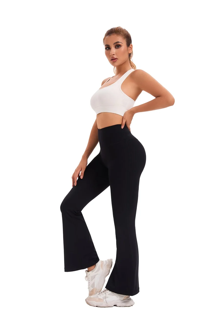 

Youthful Nude Micro-La Yoga Pants Female New Slimmer Waisted High-Waisted Buttocks Lifting Fitness Pant Tight Women Flared Pants