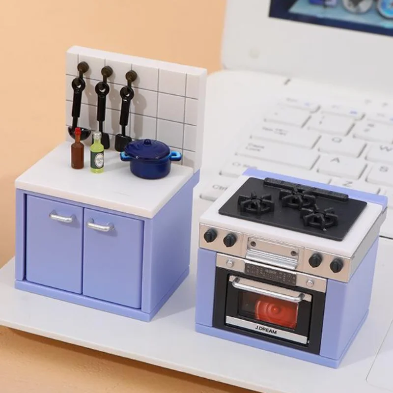 1 conjunto de casa de bonecas simulação mini utensílios de cozinha fogão a gás modelo cena decoração casa de bonecas acessórios de cozinha em miniatura