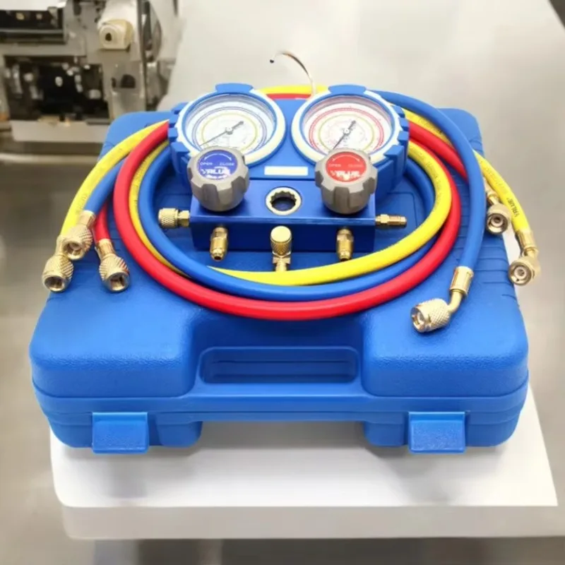 Anti-colisão VMG-2-R22-B r410a/r134a conjunto de fluorômetro de ar condicionado refrigerante refrigerantes pressão medidor duplo