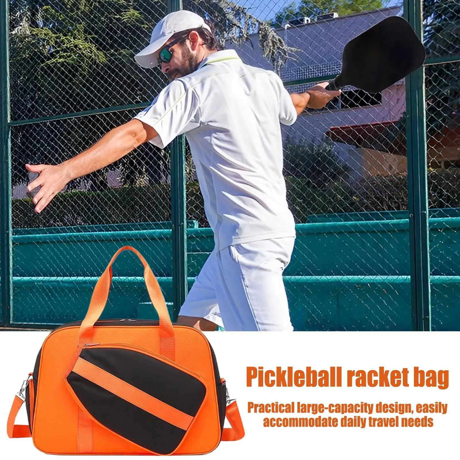 

Сумка-тоут Pickleball, спортивная сумка для ракеток Pickleball с отделением для обуви, большая вместительная спортивная ракетка, слинг для хранения весла