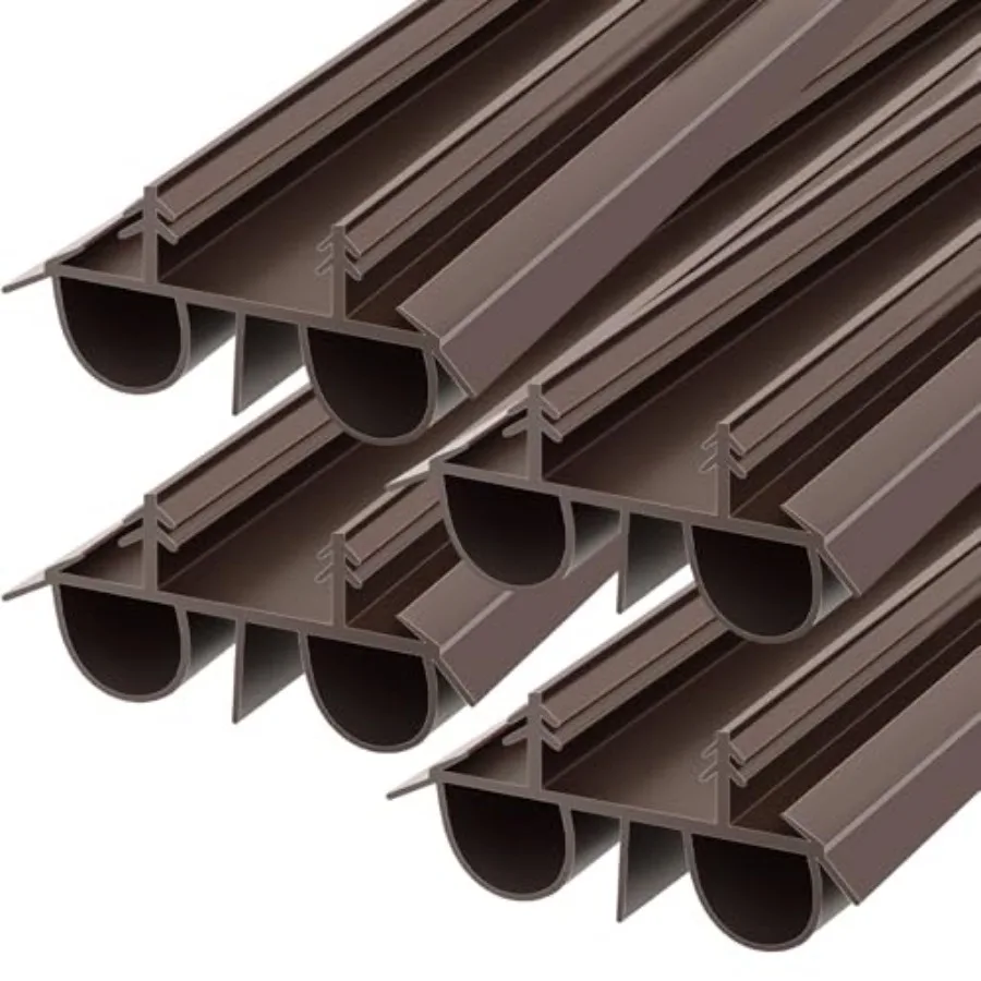 

4 Pack Bottom Door Seal Exterior Plastic PVC 1 3/4" x 36" for Vinyl Concealed Kerf/Channel Fit Under Door Seal Strip for Weathe
