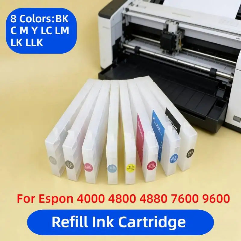 

Empty Cartridge With Chip Kit For Epson Stylus Pro 7600 9600 Refillable Ink Cartridge For Epson Printer Ink Cartridge 4800 4880