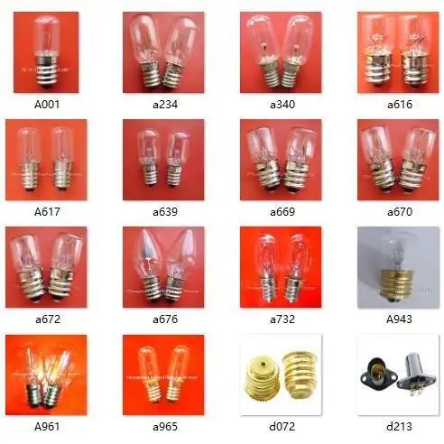 

10 instruments E14 transparent spiral old screw indicator bulb 12V24V20V36V60V110V220v