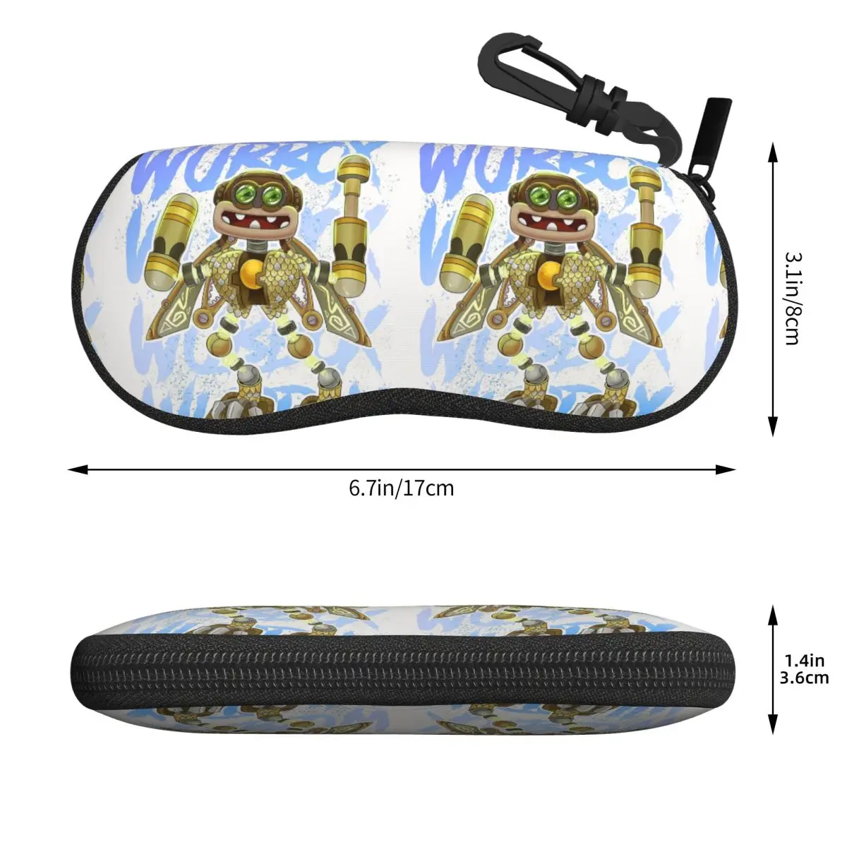 Wubbox My Singing Monsters Shell Glasses Case Protective Sunglasses Box Women Men Soft Eyeglasses Bag Pouch