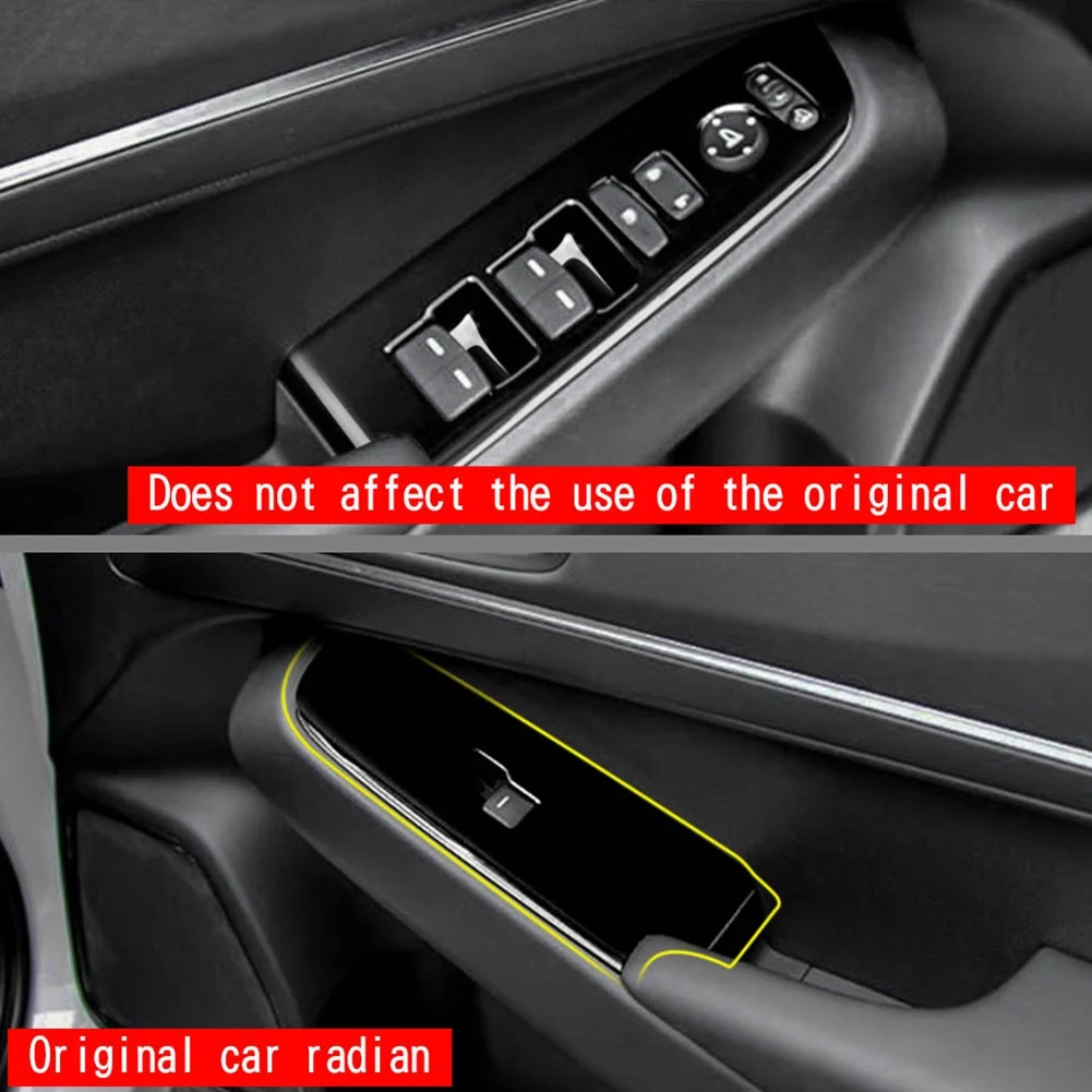 

UP!Car Carbon Fiber Window Glass Lift Button Switch Cover Trim Door Armrest Panel for Honda HRV HR-V Vezel 2021 2022 LHD