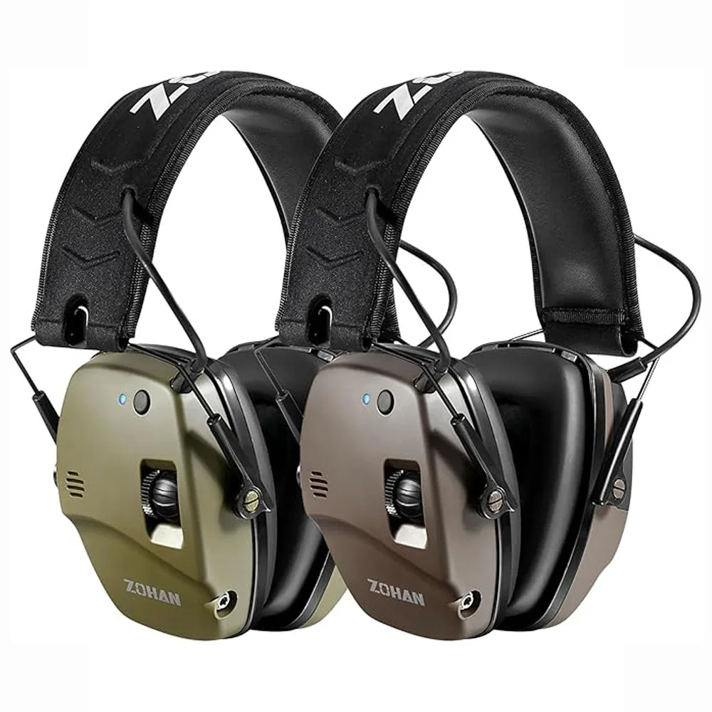 ZOHAN Anti-geluid oorbeschermers Gehoorbeschermer Bluetooth Jacht Schieten Koptelefoon voor actieve tactische draadloze ruisonderdrukking