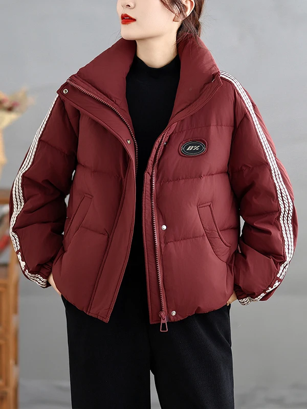 الدفء ort الأبيض Du down Jaet العلامة التجارية الملابس النسائية علامة قطع شتاء جديد Sle التخسيس الوقوف طوق ملابس خارجية معطف