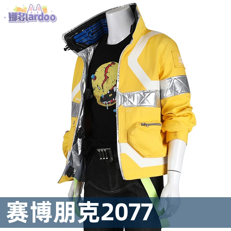 Punk 2077 David Cosplay Costume Coat Shirt Pants Outfit Halloween Carnival Party for Women Men Lardoo