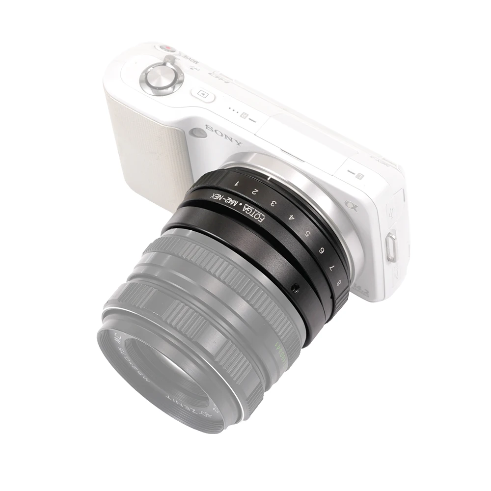 FOTGA Tilt Shift อะแดปเตอร์แหวนสําหรับ M42 เลนส์สําหรับ Sony NEX E Mount กล้อง ILCE-7 A7S A7R II A5100 NEX5 NEX-F3 A6000 A6100 A6300