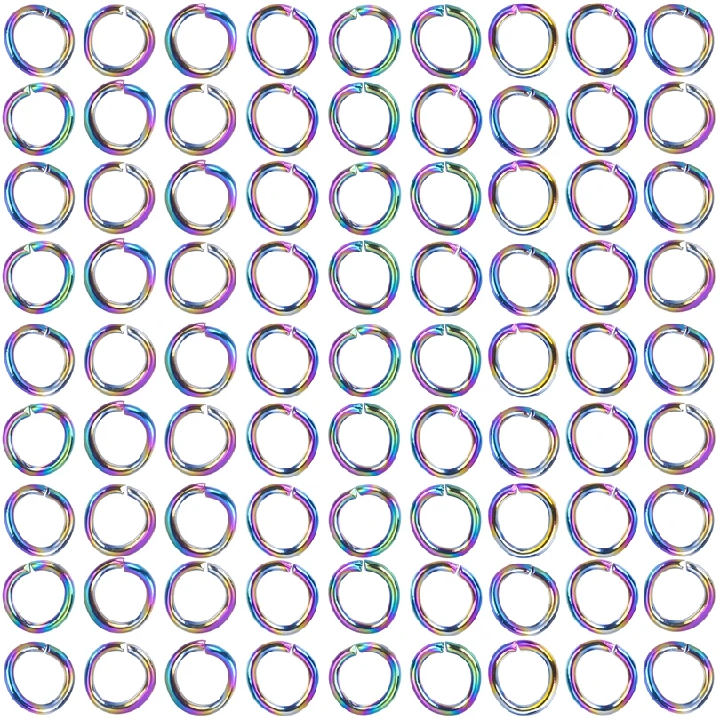 100 stuks roestvrijstalen ringetjes regenboog sieraden bevindingen 3-10 mm splitringen connectoren voor sieraden maken benodigdheden groothandel