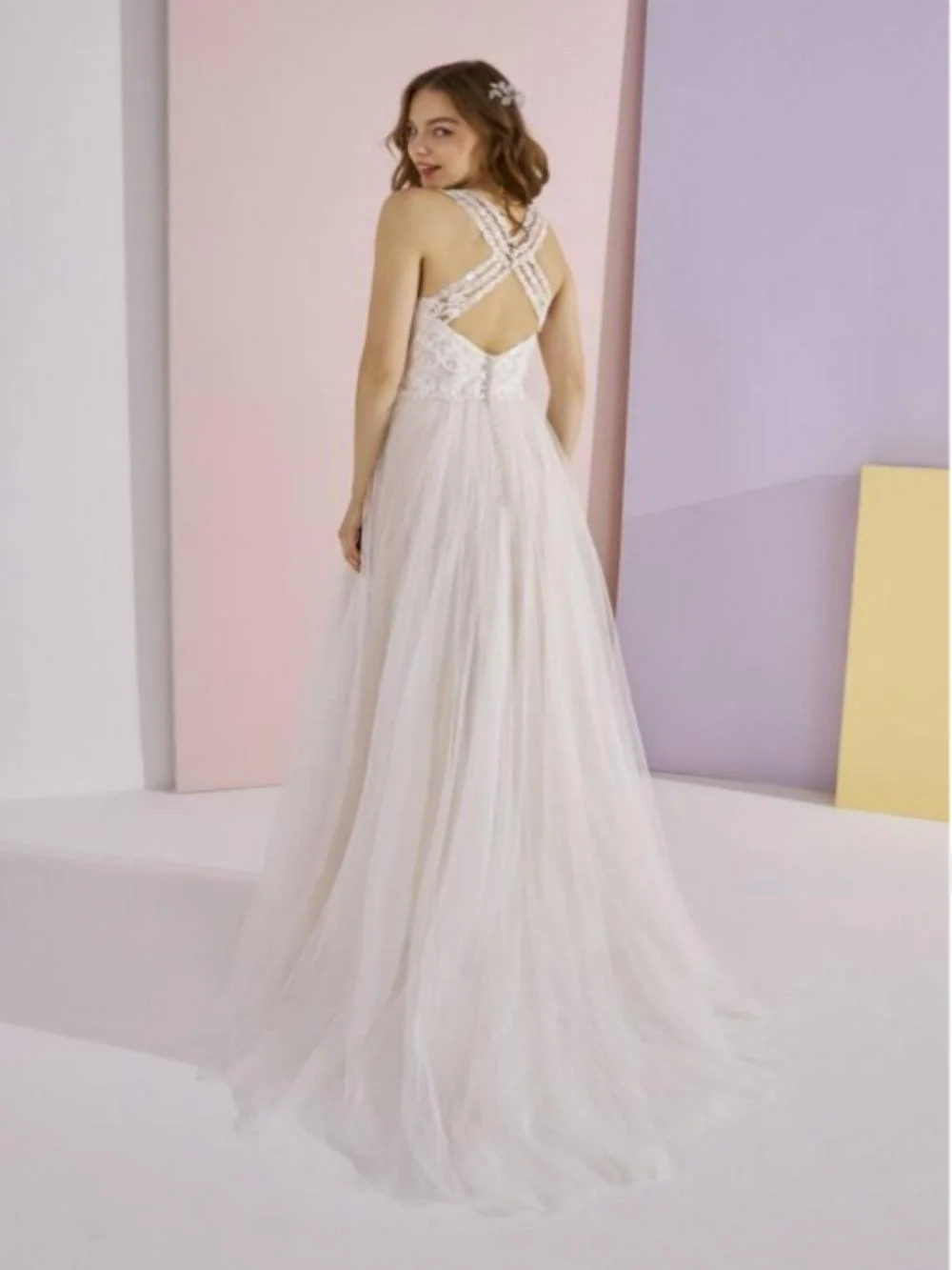 Vestido De novia Sexy con cuello en V y espalda descubierta, vestido clásico con Apliques De encaje para novia, vestido De novia largo elegante De corte en A, bata De boda