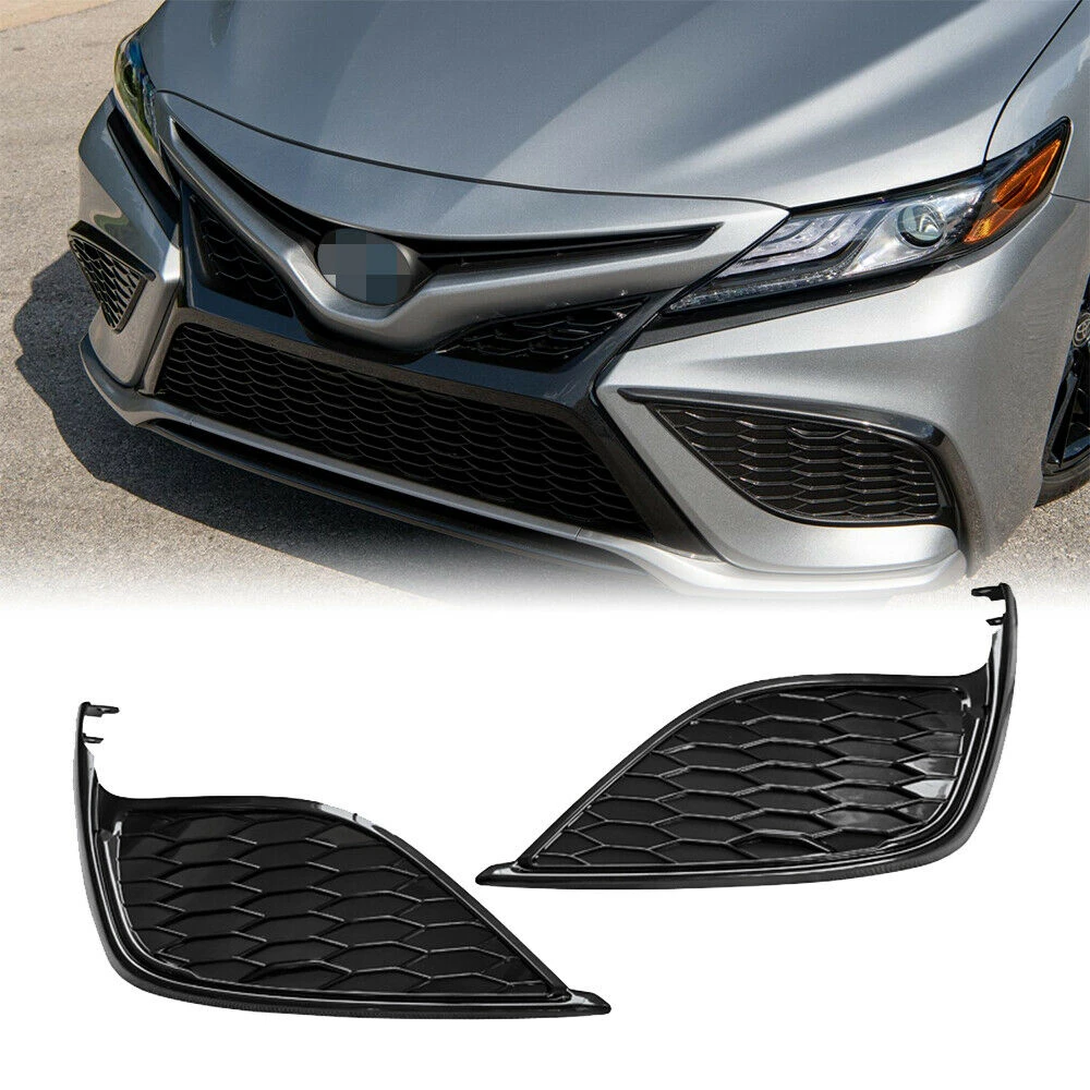 

Fit 2021 2022 Toyota Camry SE XSE Front Bumper Fog Lights Lamps Cover LH RH