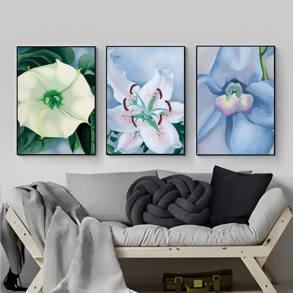 Bold Natural Art G-Georgia OKeeffe Poster Poster HD  Waterproof Wall Sticker Bar Living Room Decor Gift