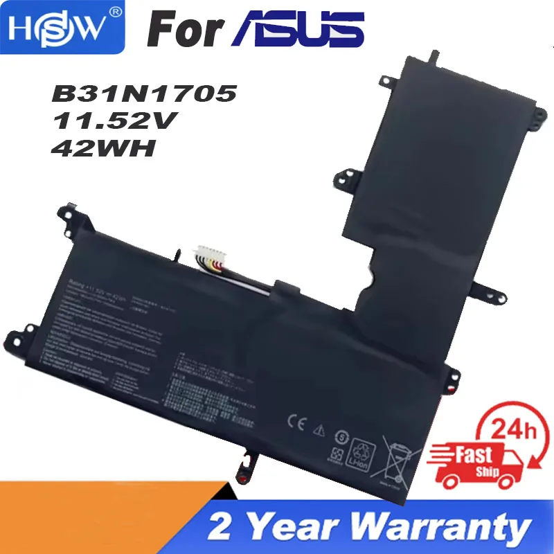 

B31N1705 Laptop Battery For ASUS VivoBook Flip TP410U TP410UA TP410UF TP410UR Q405UA UX460UA 3ICP5/57/80 11.52V 42WH