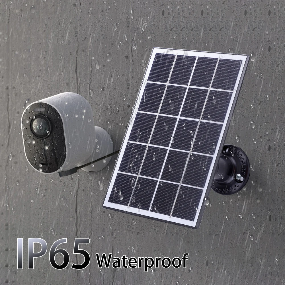 5V Solar Charging Panel IP65 Waterproof Solar Panel Kit 360°Adjustable 3M Cable Charger for Arlo Ultra/Pro 5S/4/3 Security Camer