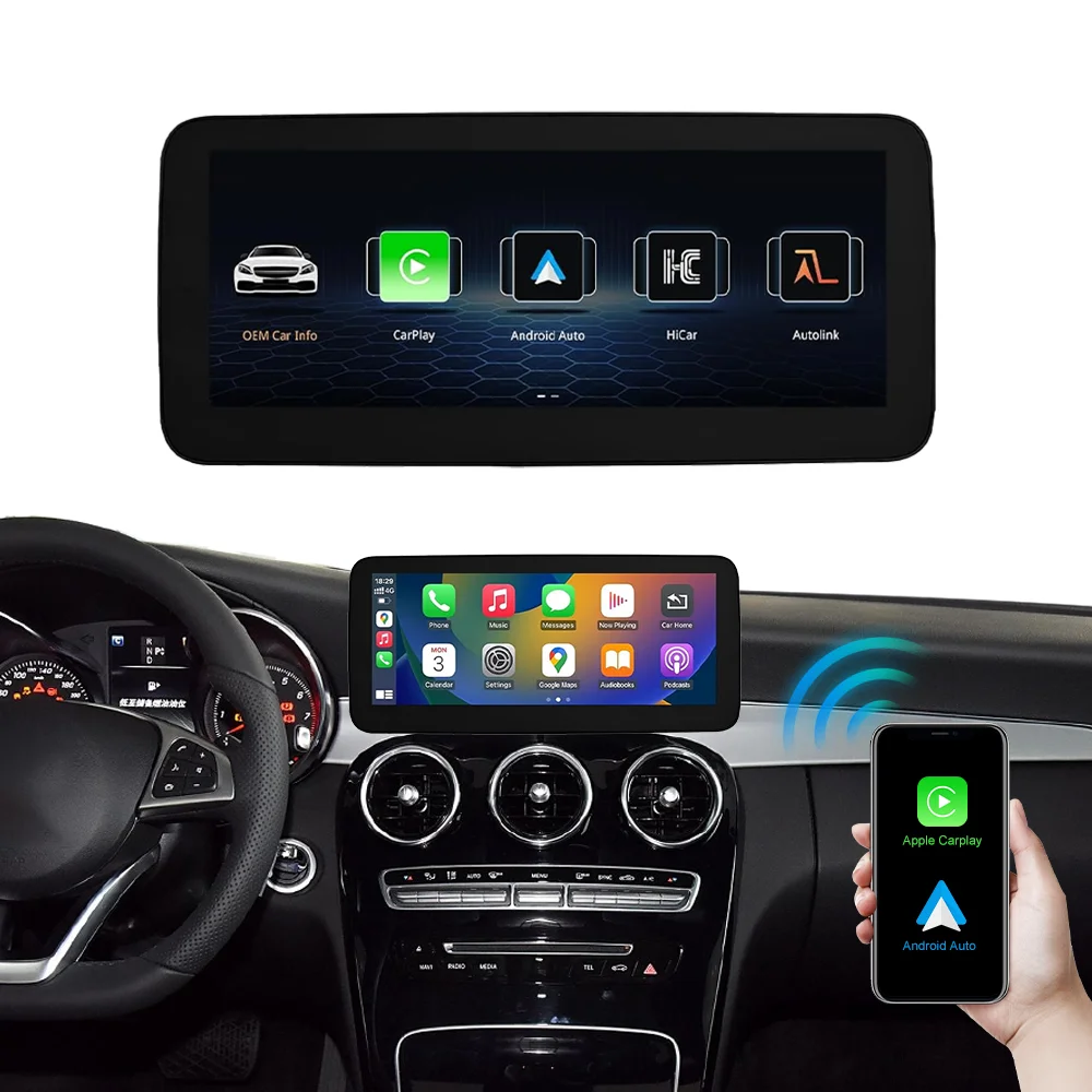 Wireless Carplay Android Auto Linux Screen Multimedia Radio Receiver 10.25''/12.3'' Car DVD Player For Mercedes Benz NTG5.0