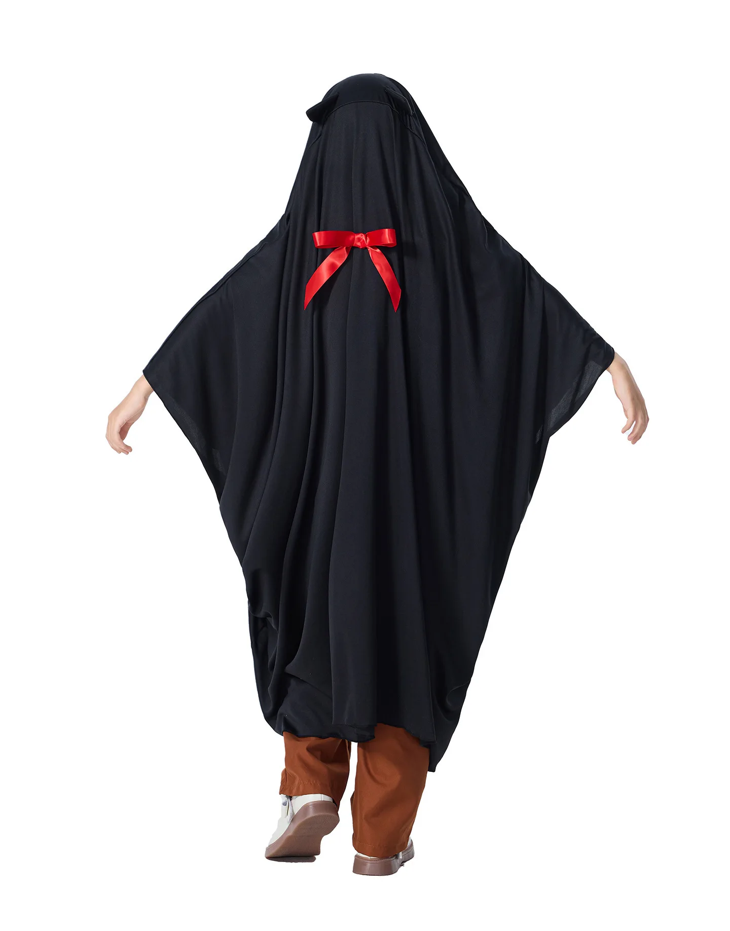 Kostüm für Kinder, Halloween-Geisterkostüm, weicher, lockerer Kapuzenmantel, süßer Kürbis, schwarze Katze, Geisterumhang, lustiges, gruseliges Party-Cosplay-Outfit 2026 – Detail 11