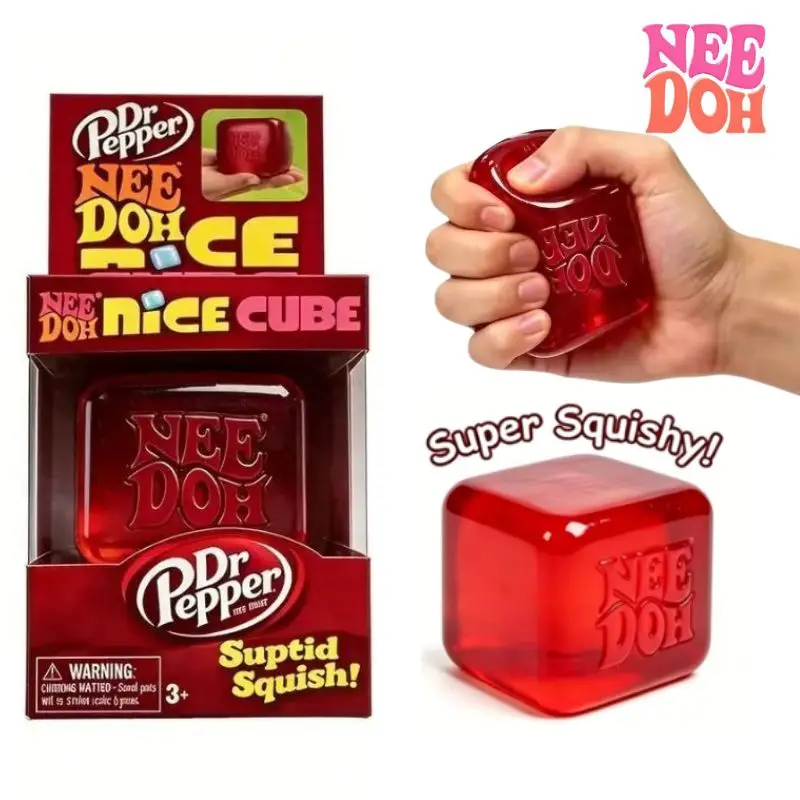 Genuine Needoh Nice Cube Sensory Stress Reliever Fidget Tool for Anxiety & Focus Desk Sensory Cube for Adults & Kids