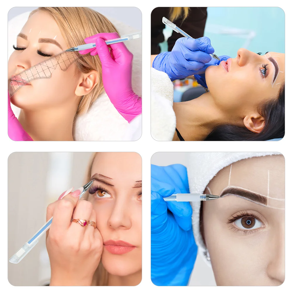 

10Pcs Waterproof Beauty Pen Portable Eyebrow Positioning Skin Markers for Tattoos Marking Pen Tattoos Marker