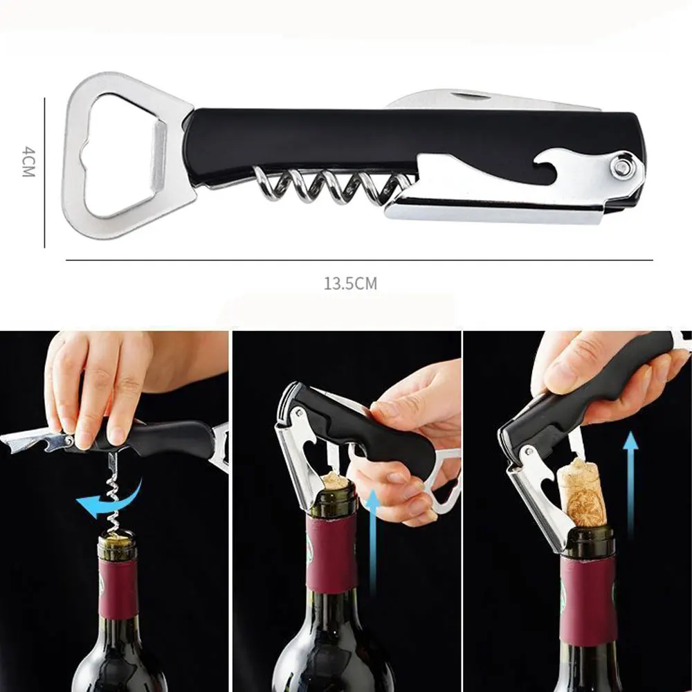 

1PC Multi functional stainless steel bottle opener For red wine beer can opener combination set seahorse knife opening bottle