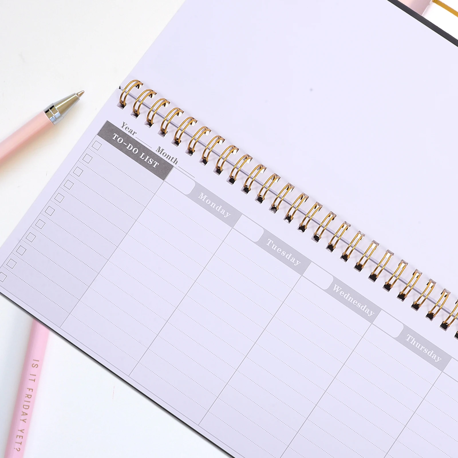 Note Book Weekly Plan Daily Schedule Notepad Business Planning Notebook Delicate Agenda Black Planner Convenient Travel